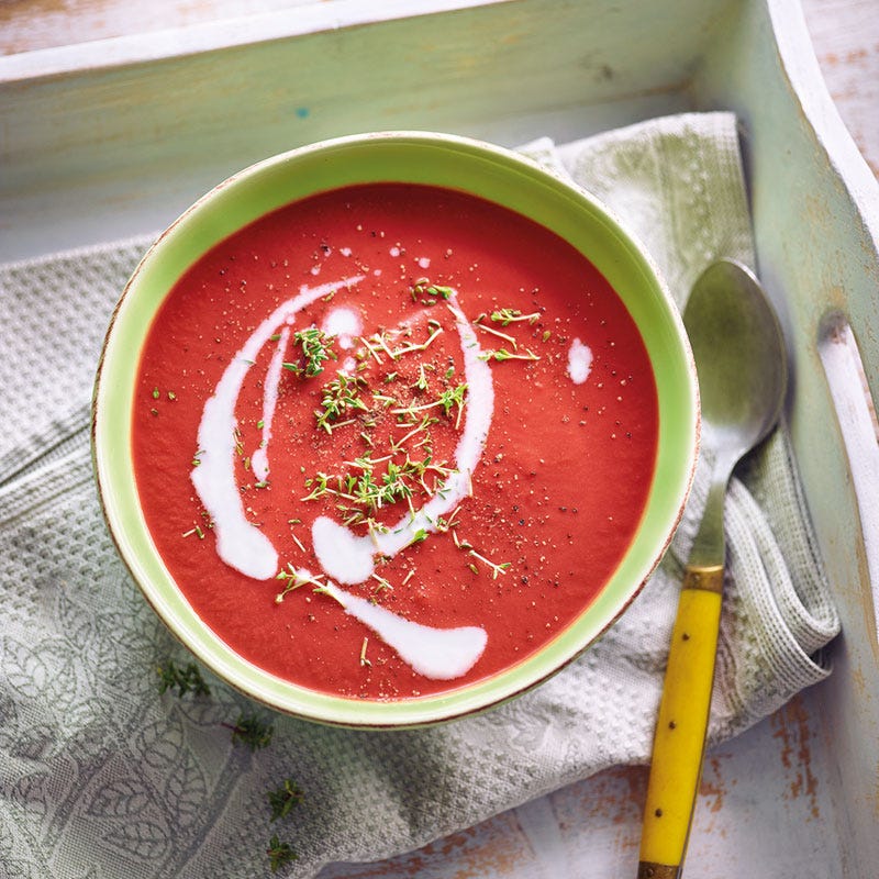 Rote-Bete-Suppe mit Kokosmilch