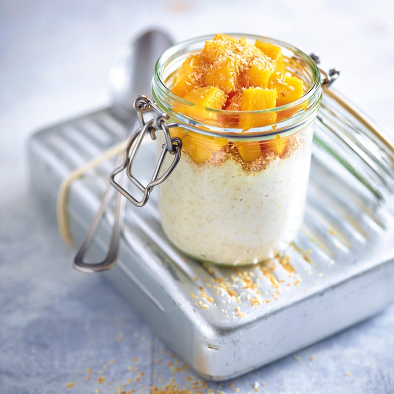 Foto van Exotische havermout met mango en kokos door WW