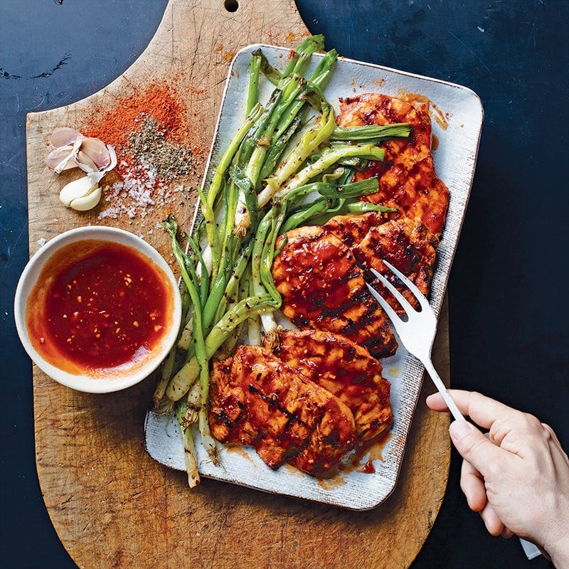 Quick BBQ chicken breasts