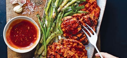 Quick BBQ chicken breasts