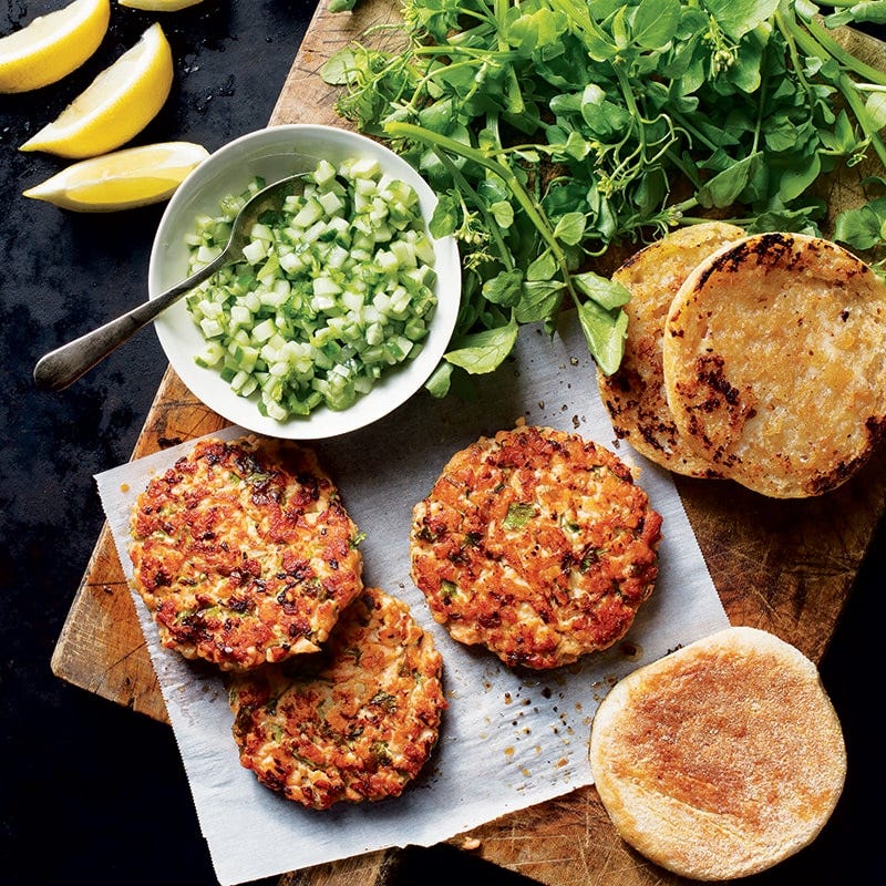 Photo of Salmon burger with cucumber salsa by WW