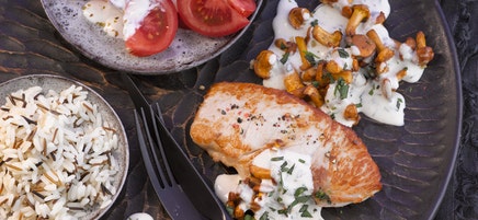 Jägerschnitzel mit Wildreis