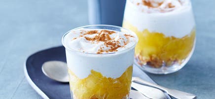 Crème aux amandes et aux pommes