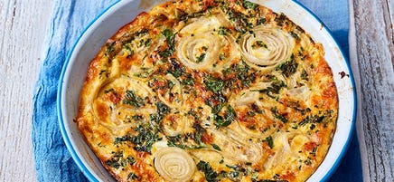 Herb and onion frittata