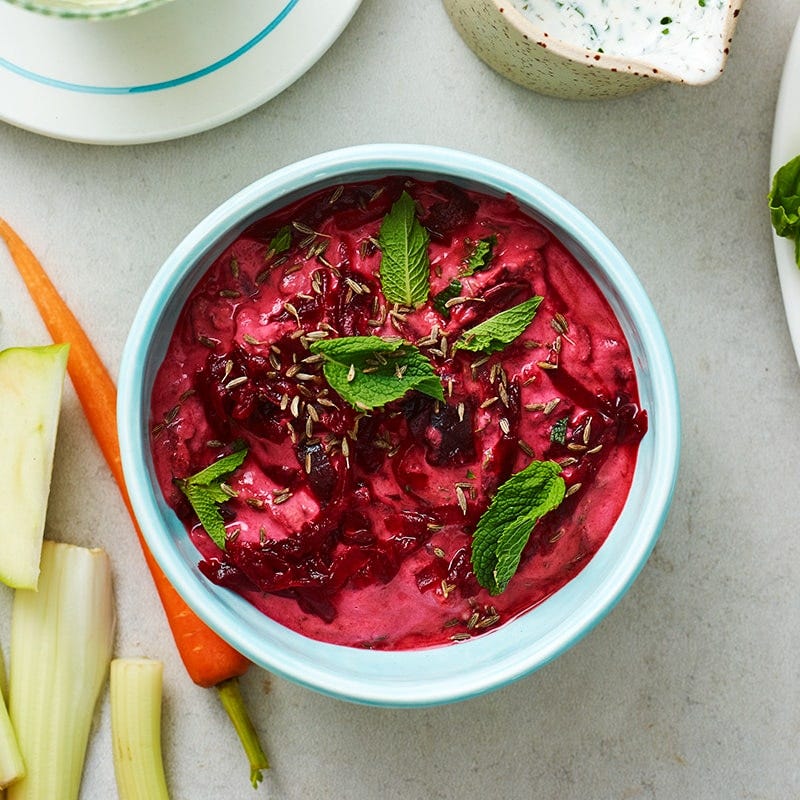 Beetroot and yoghurt dip