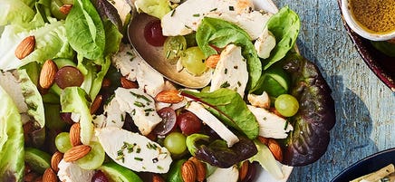 Chicken and almond salad