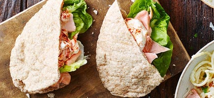 Salmon pitas