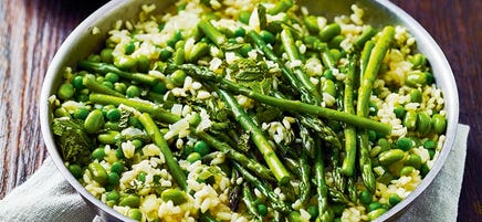 Green vegetable risotto
