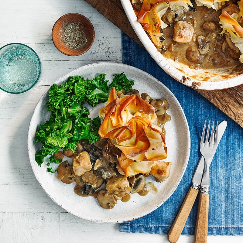 Chicken filo pie