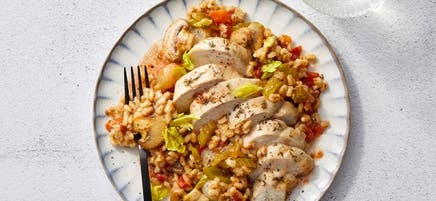 Poulet aux champignons et à l’orge à la mijoteuse