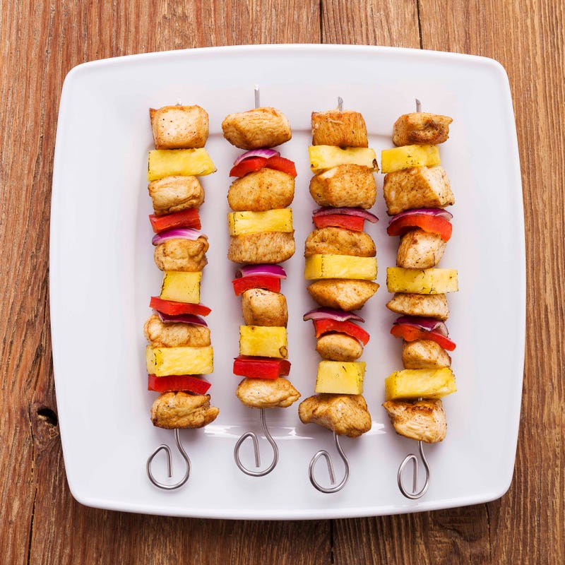 Photo de Brochettes de poulet laquées au cari fumé par WW
