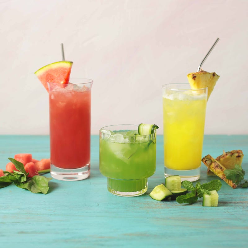 Photo de Trois versions d’aguas frescas - Melon d’eau et basilic par WW