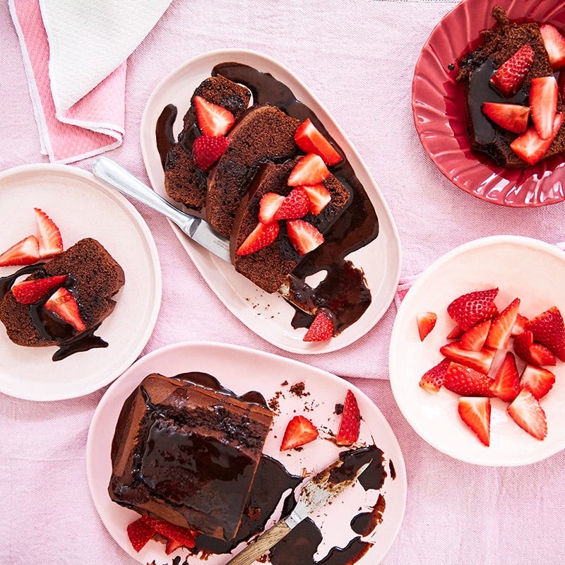 Chocolate loaf with coffee glaze
