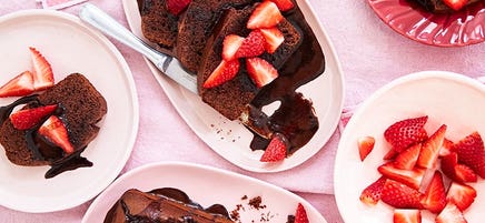 Chocolate loaf with coffee glaze