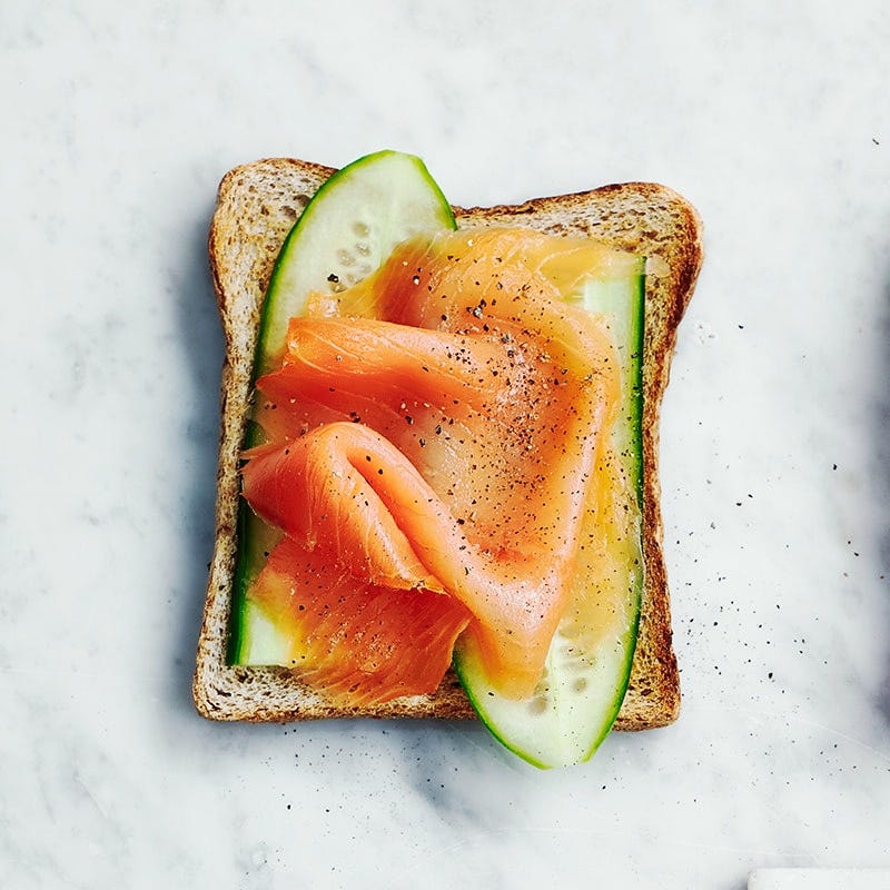 Photo of Smoked salmon and cucumber toast topper by WW