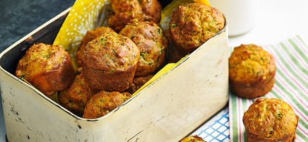 Zucchini and harissa mini muffins