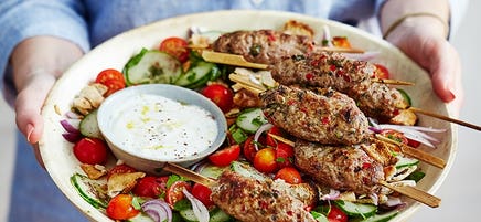 Lamb koftas with fattoush