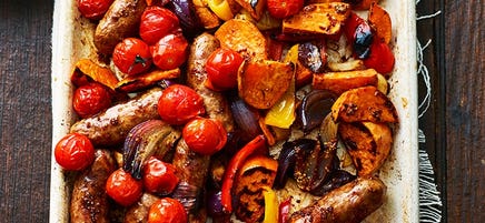 Sausage and sweet potato bake