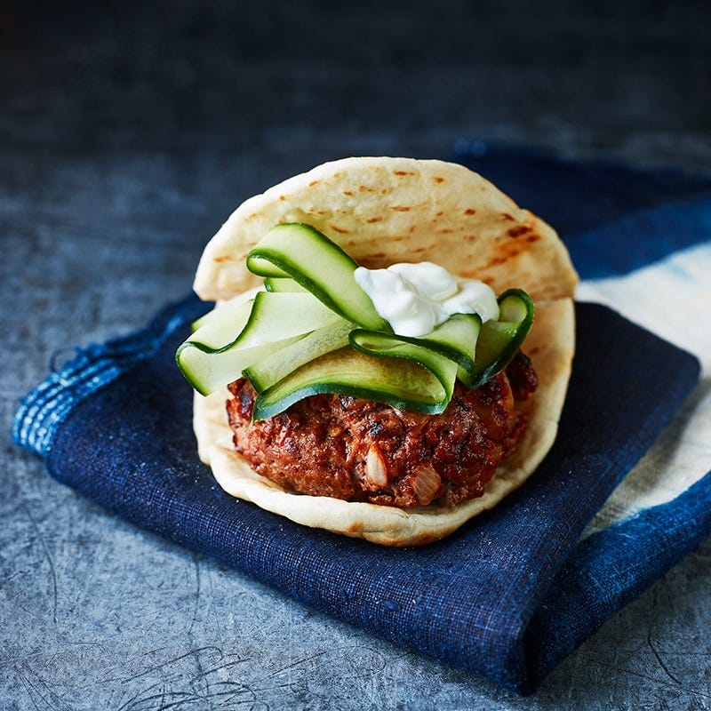 Harissa beef burger