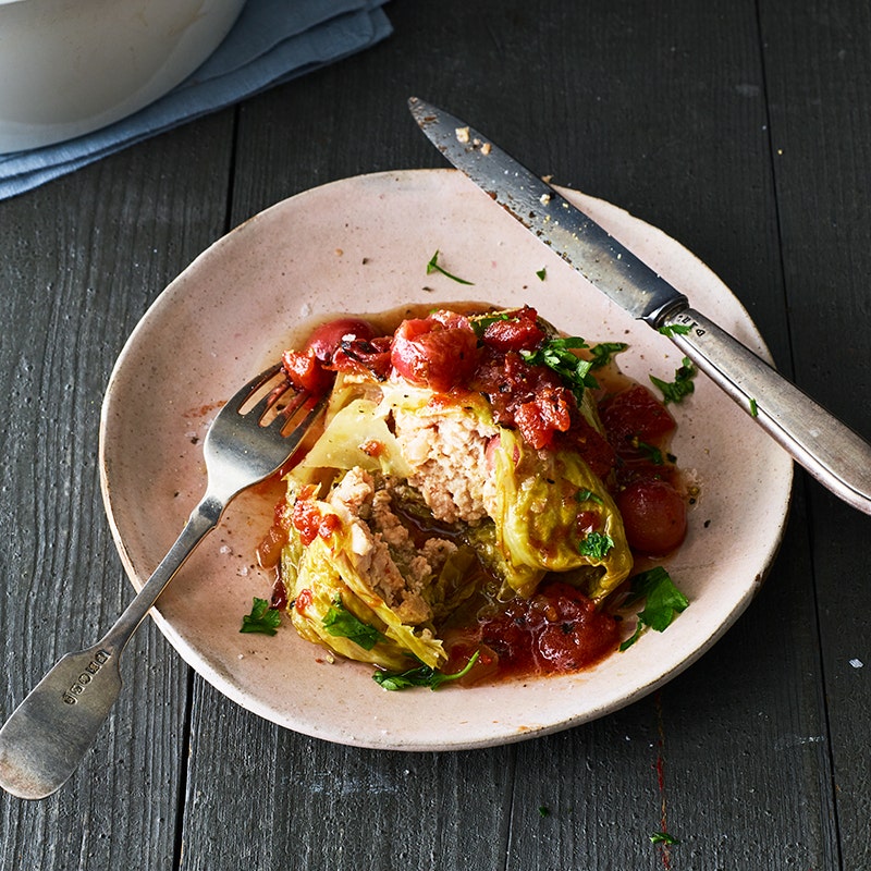 Chef Eric Greenspan's stuffed cabbage