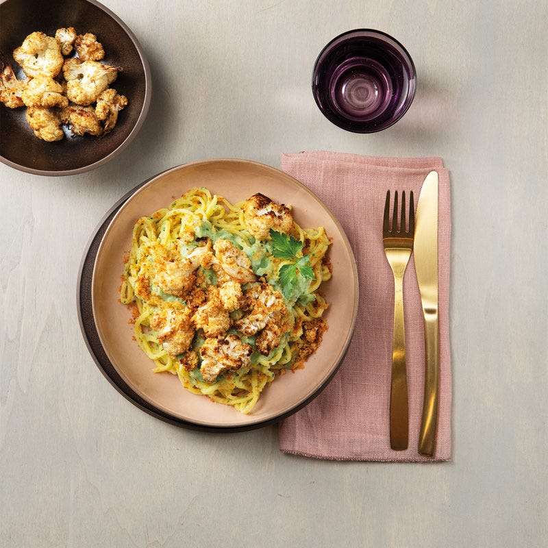 Spaghetti alla Chitarra mit Blumenkohl und Pankbröseln