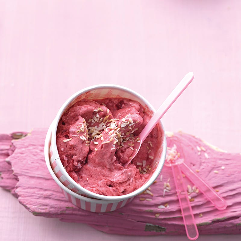 Foto van Frambozen-kokosijs door WW