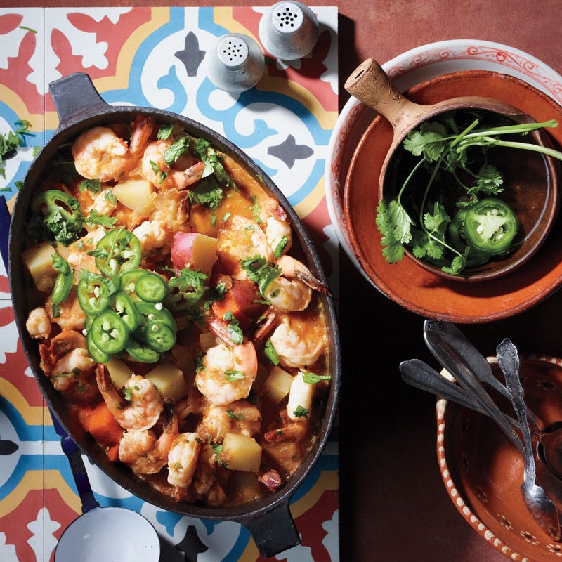 Shrimp and roasted tomato soup