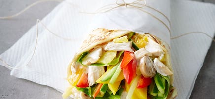 Fruchtiger Geflügelwrap