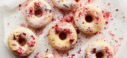 Beignes fraises et citron cuits au four