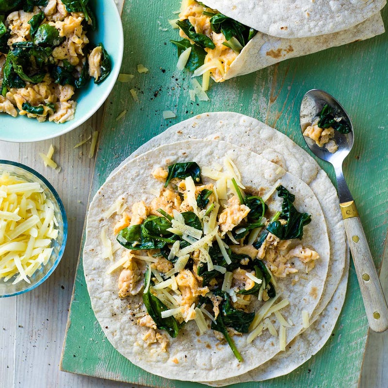 Photo of Scrambled egg & spinach wraps by WW