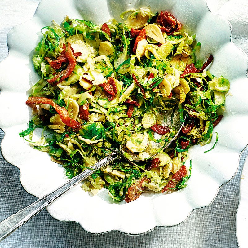 Rosenkohl mit Schinkenwürfeln