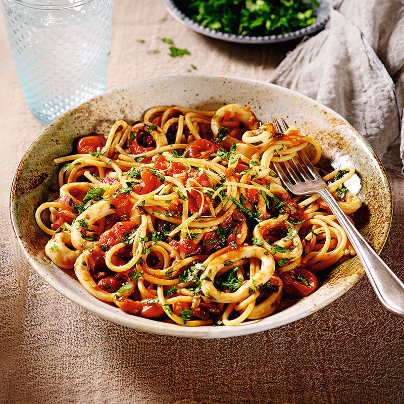 Spaghetti arrabiata al Mare