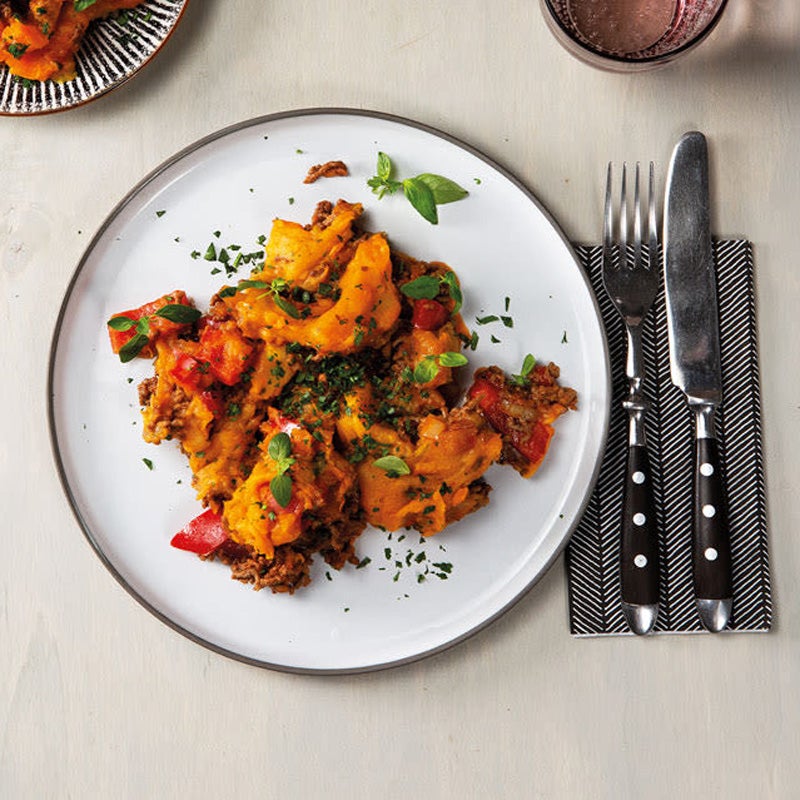 Hackfleischauflauf mit Karotten-Kartoffel-Haube Rezept | WW Deutschland Hackfleischauflauf mit Karotten-Kartoffel-Haube Rezept | WW Deutschland