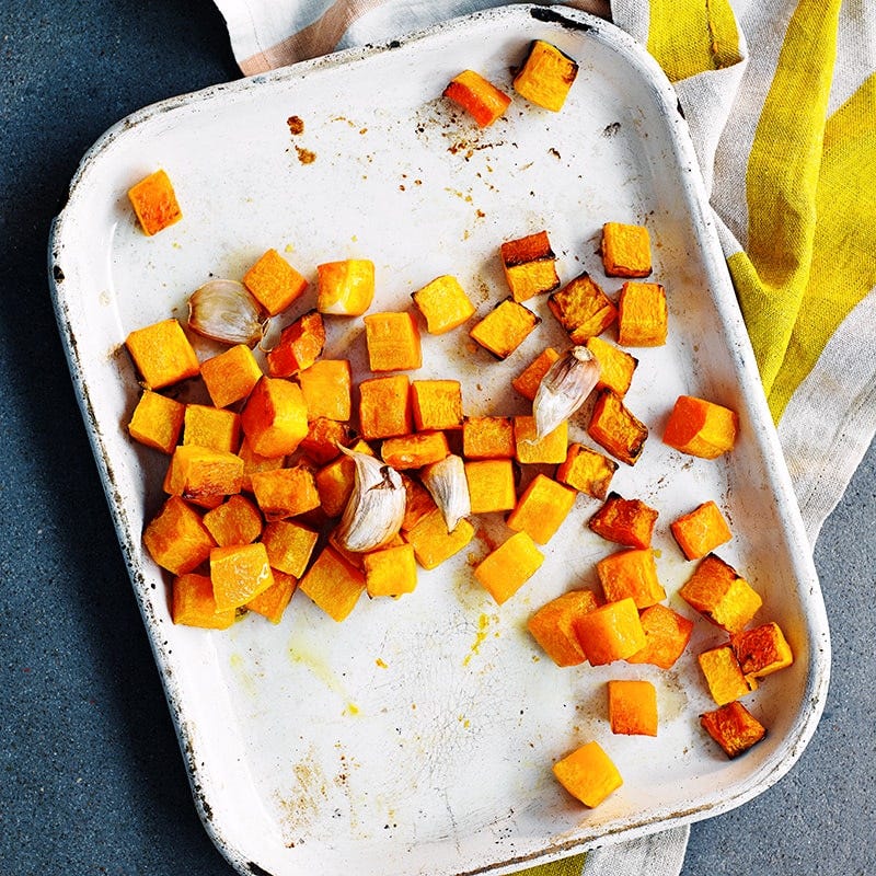 Roasted pumpkin cubes