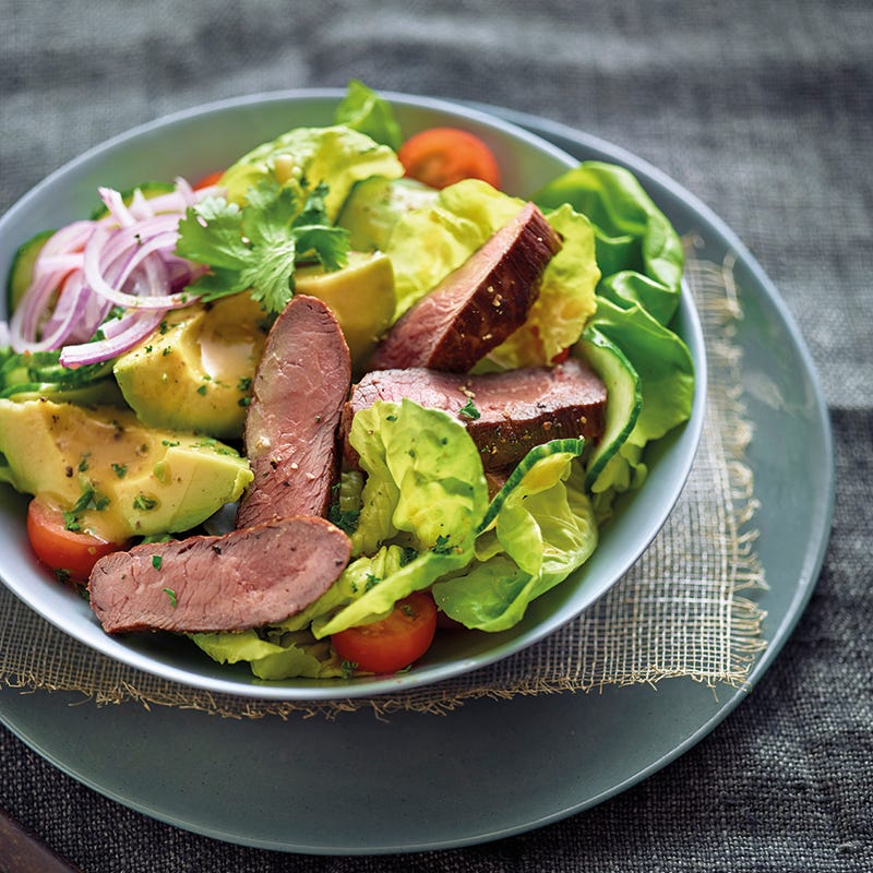 Ossenhaassalade met avocado