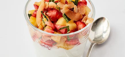 Sweet Pineapple & Strawberry Salsa with Yogurt