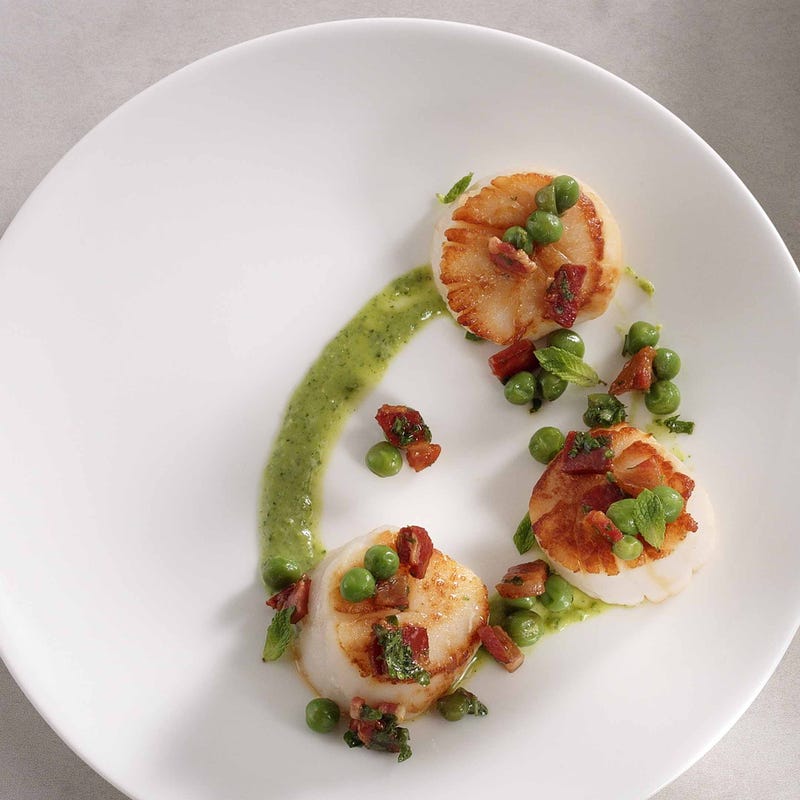 Photo of Scallops with Green Goddess Pea Puree by WW