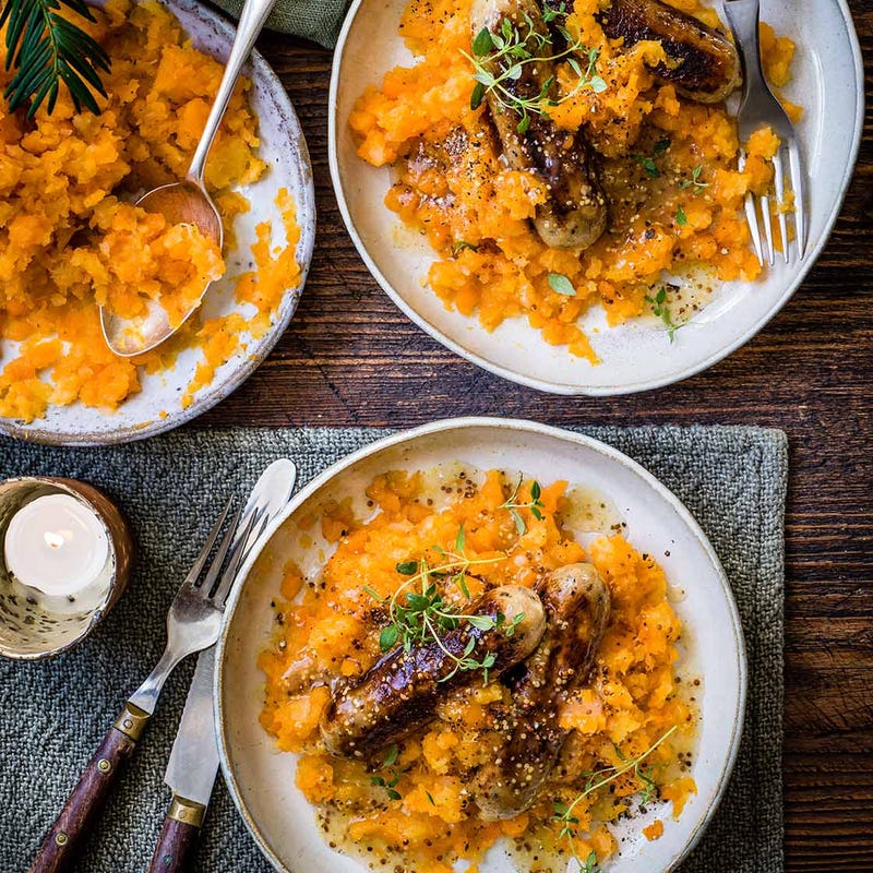 Photo of Vegan sausages with carrot & swede mash by WW