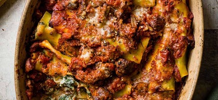 Blue cheese cannelloni