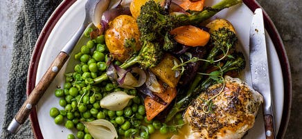 Easy roast chicken dinner