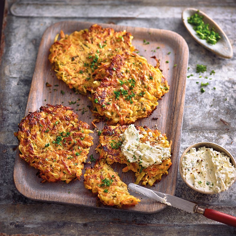 Groentekoekjes met fetacrème