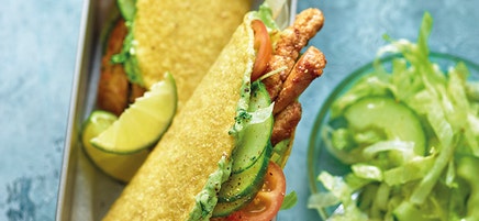 Taco's met varkensvlees en avocadocrème