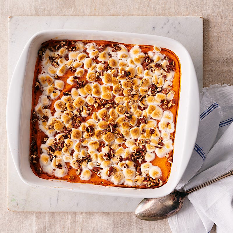 Photo of Sweet Potato Casserole with Mini-Marshmallows and Pecans by WW