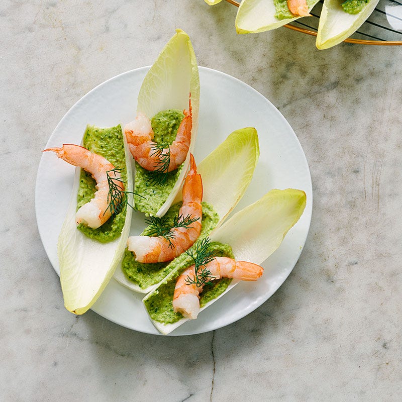 Photo of Shrimp with green hummus & endive by WW