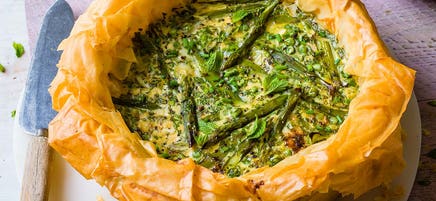 Asparagus filo quiche