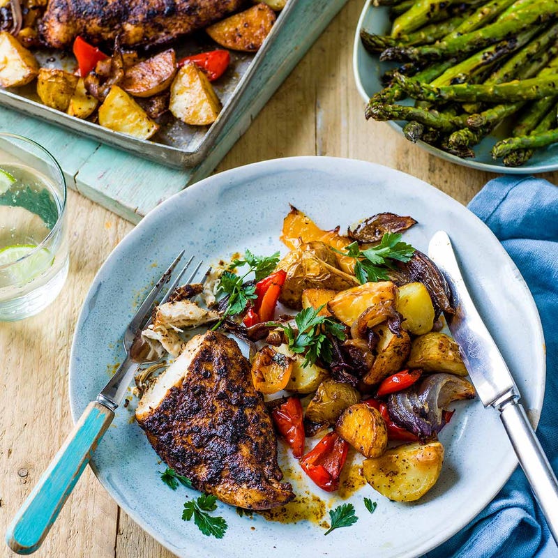 Photo of Blackened chicken & Jersey Royal traybake by WW