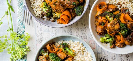 Honey & ginger chicken stir-fry