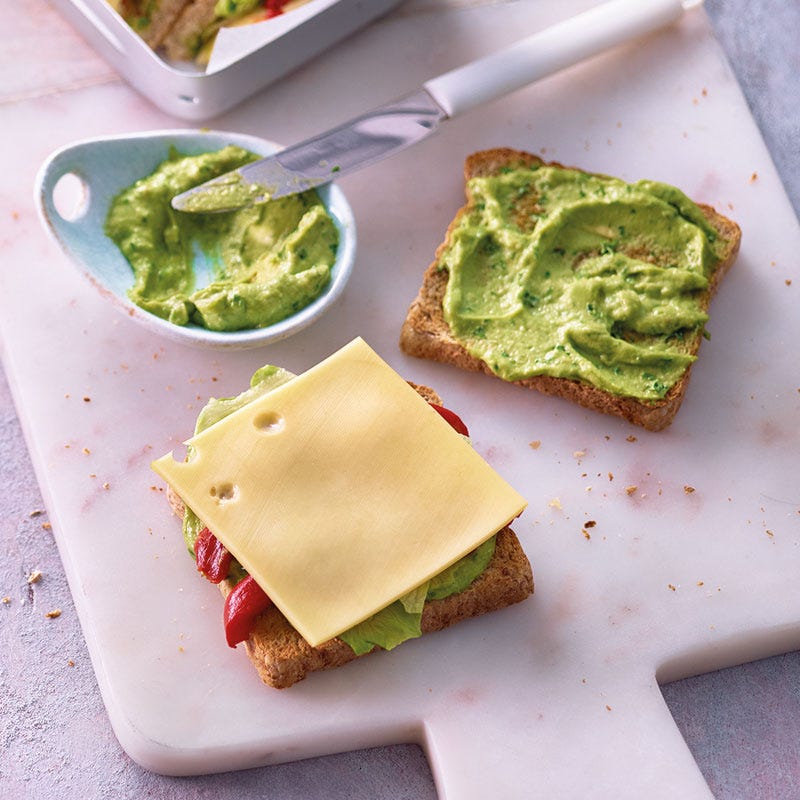Käse-Sandwich mit Guacamole