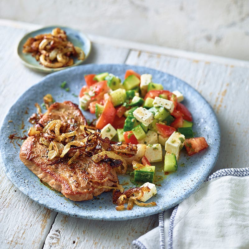 Varkensfilet met boerensalade
