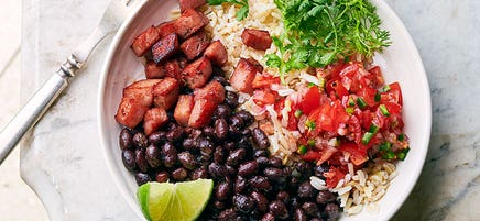 Ham, Salsa & Black Bean Bowl